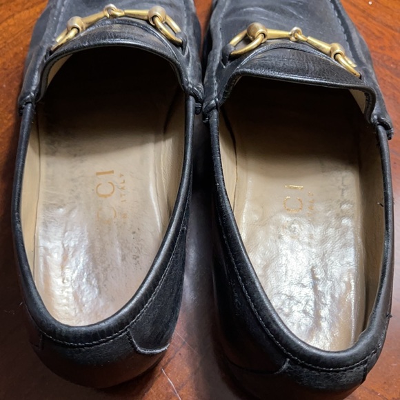 Gucci Black Leather Gold Horsebit Dress Loafer main image 4